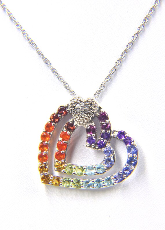 Collana vintage con pietre preziose multicolori - Collana con perline di pietre naturali colorate - Gioielli naturali Boho - Italia