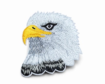 Bald Eagle Patch – Iron On or Sew On Embroidered North American Bird