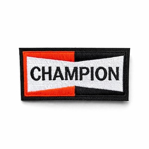 Champion Zündkerze Aufnäher zum aufbügeln