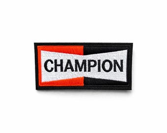 Champion Spark Plug Iron On Patch