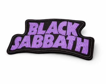 Parche inspirado en Black Sabbath: morado, bordado, para planchar y coser