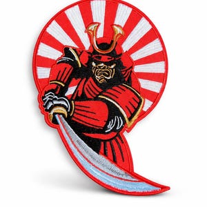 Samurai Patch – Japanese Rising Sun Iron-On Badge