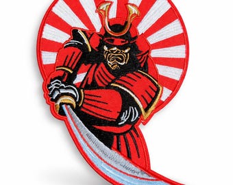 Samurai Patch – Japanese Rising Sun Iron-On Badge