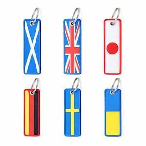 Llavero de coche con banderas del mundo/llavero bordado