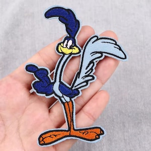 Roadrunner Cartoon Loony Tunes geborduurde, opstrijkbare patch