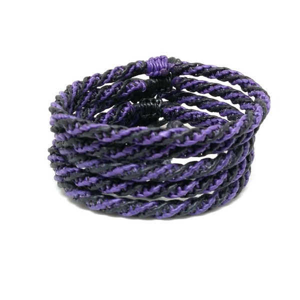 Two Tone Double Helix Twist Spiral Skinny Wristbands