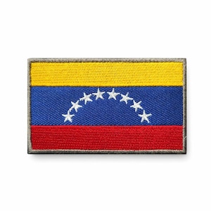 Venezuela Flag Embroidered Velcro Sew On Patch