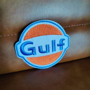 Gulf Oil Badge Iron Sew on Patch,Clothing,Bags.