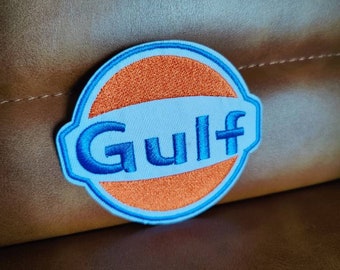 Gulf Oil Badge Iron Sew on Patch,Clothing,Bags.