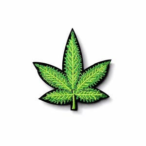 Patch de feuille de cannabis - Patch de repassage vert cannabis