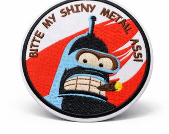 Bender Robot Futurama Cartoon Iron On Patch