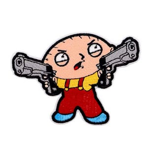 Stewie Griffin Family Guy Embroidered Iron On Sew On Patch