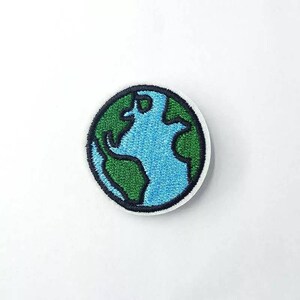 Planet Earth Patchwork Embroidered Iron on Sew on Patch - Etsy UK
