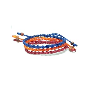 Skinny Twist Round Handmade Helix Braided Waxed Cotton Wristband Bracelet