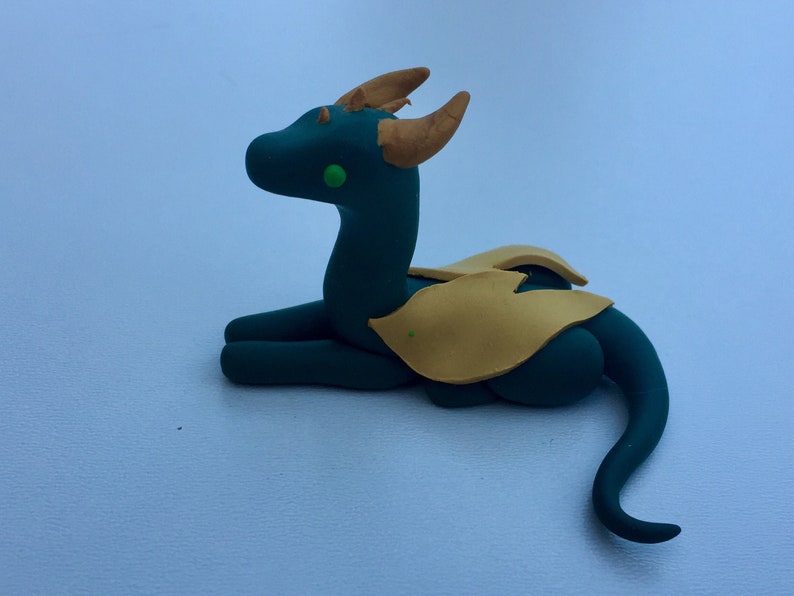 Dark green and Gold Dragon