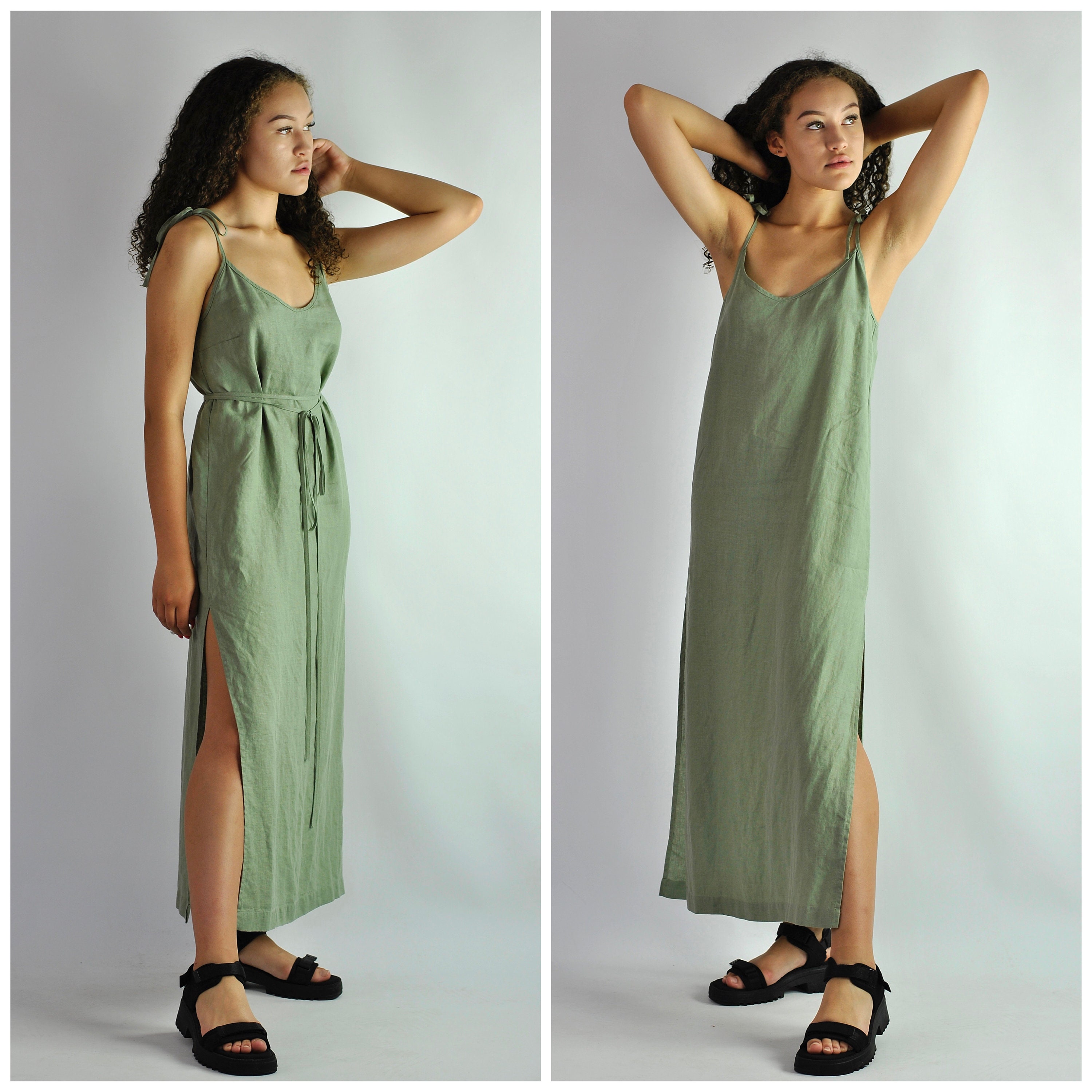 sage green summer dress
