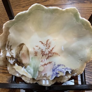 Vintage Porzellan MZ Austria Florale Blattschale
