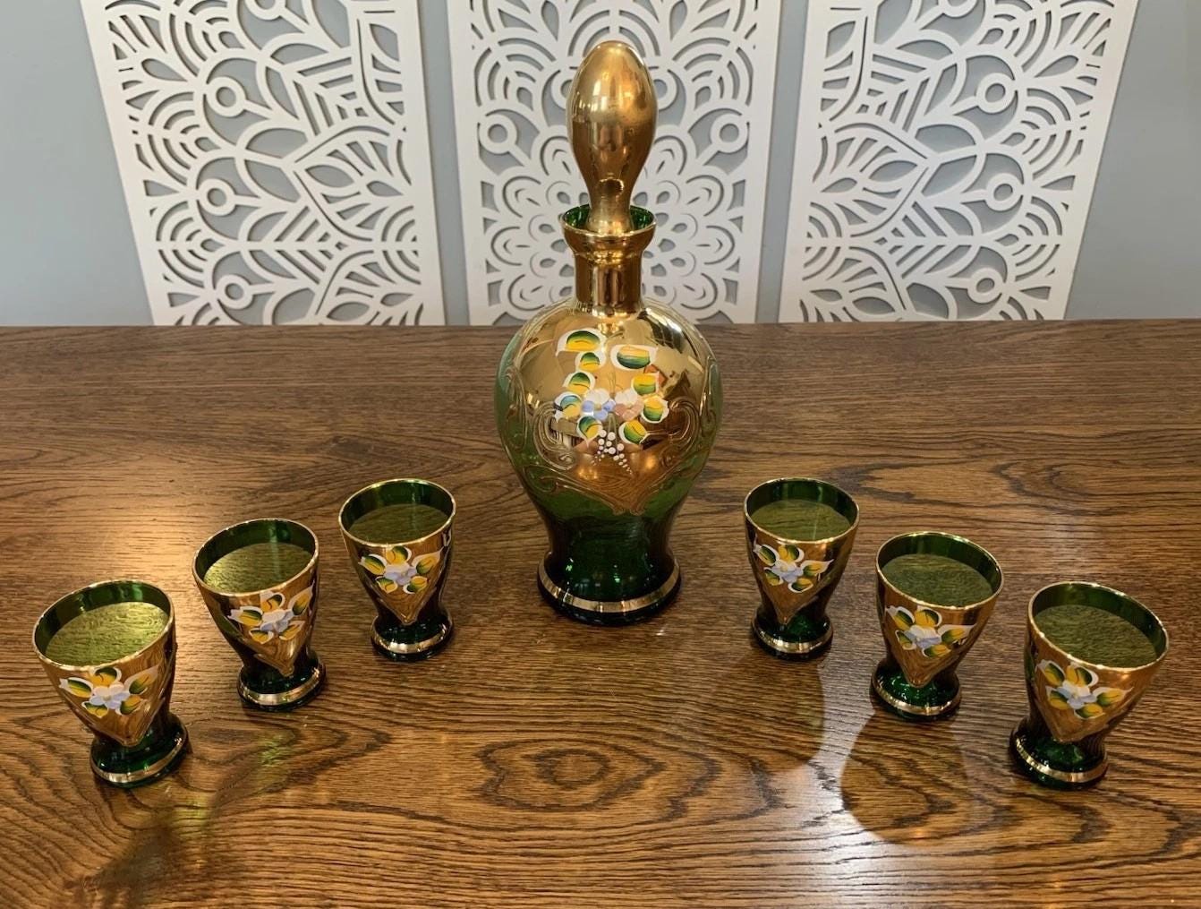 Moser オクタゴナルガラス灰皿　金彩　モーゼル Moser オクタゴナルガラス灰皿金彩モーゼル