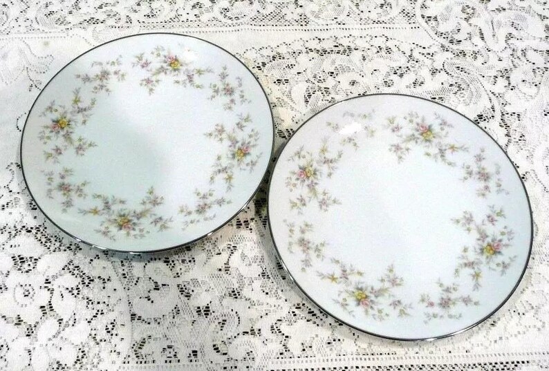 Set of 8 NORITAKE China ARLENE PATTERN Salad Plates #5802 - Etsy