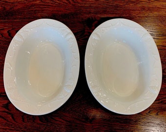 Set Of 2 Vintage Red-Cliff Ironstone Grape Vegetable/Serving Bowls 9.75"