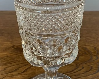 Set of 6 Vintage Anchor Hocking Wexford Goblets 5 1/2&quot; Clear Glass