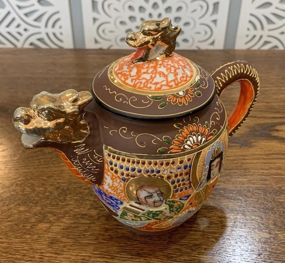 Antique Dragon Tea Set - Etsy