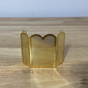 Dollhouse Miniature Brass Fireplace Screen 1:12 Scale
