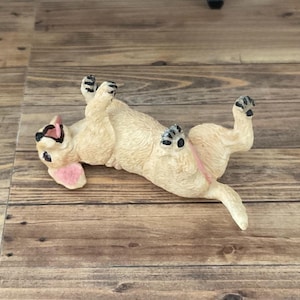 Dollhouse Miniature Labrador Retriever Puppy Dog on Back 1:12 Scale