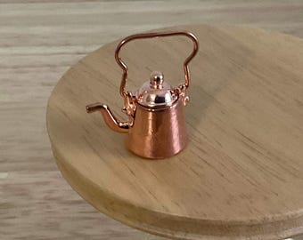 Miniature Copper Tea Kettle 1:12 Scale