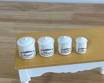 LINCOLIN Beautyware ヴィンテージ　キャニスター4set Vintage 4pc Lincoln Beautyware Canister Set - Metal, Flour, Sugar
