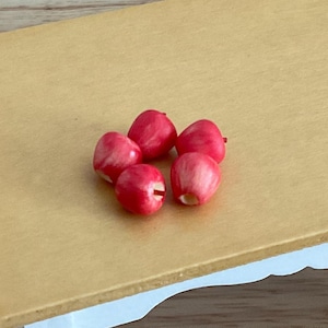 Miniature Five-Piece Set of McIntosh Apples, 1:12 Scale