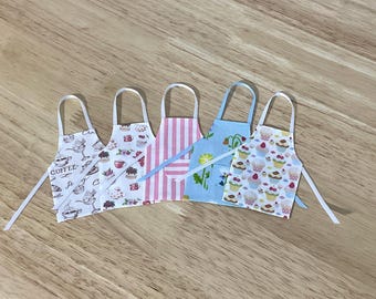 Handmade Dollhouse Miniature Apron, Multiple Patterns Available, 1:12 Scale