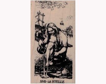 Future Stamp Tarot II High Priestess RUBBER STAMP High Priestess Stamp Magic Stamp Fortune Teller Stamp Tarot Card Stamp Fantasy Stamp