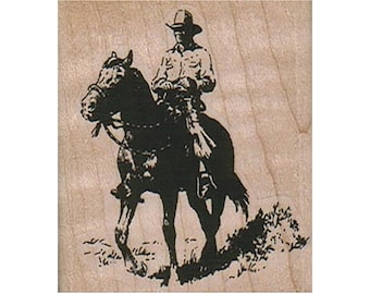 Horses Cowboys Western Stamps Rodeo Mounted Rubber Stamp Cowboy Stamps