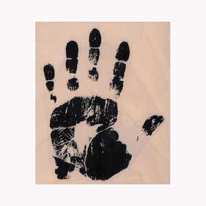 Hand Print RUBBER STAMP, Halloween Stamp, Hand Stamp, Hand Silhouette Stamp, Bloody Hand Stamp, Police Stamp, Medical Stamp, Zombie Stamp