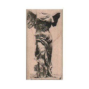 Tampon en caoutchouc pour statue Nike, tampon de la mythologie grecque, tampon de la déesse grecque, déesse de la vitesse, déesse de la force, déesse de la victoire, statue
