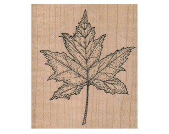 Maple Leaf RUBBER STAMP, Leaf Stamp, Nature Stamp, Outdoor Stamp, Autumn Stamp, Maple Tree Stamp, Fall Stamp, Seasons Stamp, Leaves Stamp