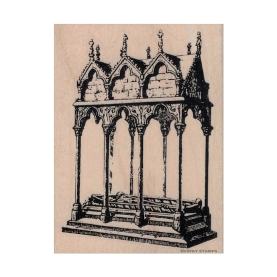 Entombed Body RUBBER STAMP, Crypt Stamp, Cemetery Stamp, Church Stamp, Tomb Stamp, Ancient Cemetery Stamp, Grave Stamp, Graveyard Stamps
