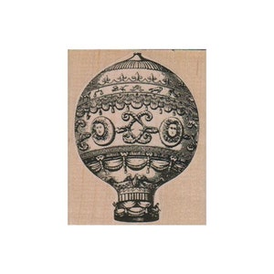 Victoriaanse ballon RUBBER STEMPEL, Victoriaanse stempel, ballon stempel, hete lucht ballon stempel, vintage stempel, steampunk stempel, reiziger stempel