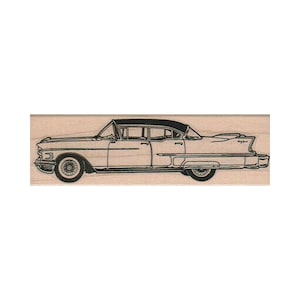 Finned Car RUBBER STAMP, Vintage Car Stamp, Retro Car Stamp, 50s Car, Antique Car, Car Lovers Gift, Car Gifts, 1950s Retro Car