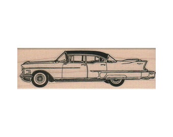 Finned Car RUBBER STAMP, Vintage Car Stamp, Retro Car Stamp, 50s Car, Antique Car, Car Lovers Gift, Car Gifts, 1950s Retro Car