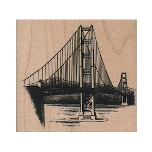 Golden Gate Bridge RUBBER STAMP, San Francisco Stamp, Travel Stamp, Vacation Stamp, Tourist Stamp, California Stamp, Golden Gate Stamp