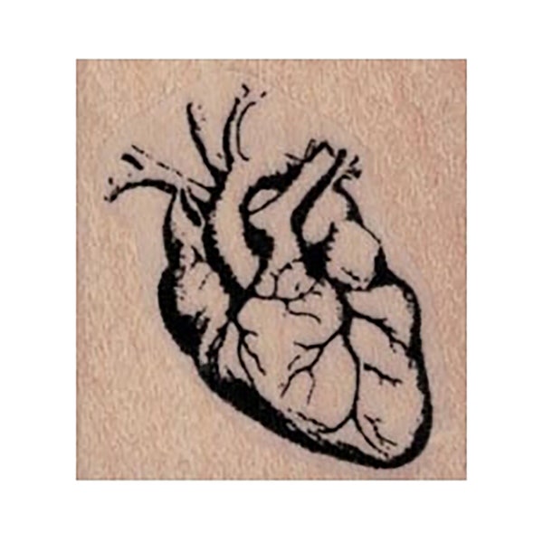 Human Heart RUBBER STAMP, Steampunk Stamp, Anatomy Stamp, Medical Stamp, Heart Stamp, Mixed Media Stamp, Surgery Stamp, Love Stamp, Hearts