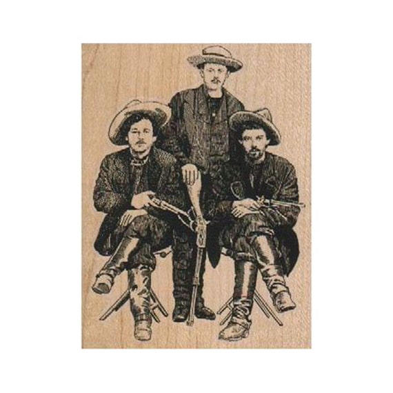 Sello de goma tres vaqueros de vaquero sello - Etsy España