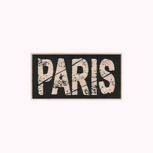 Parigi Grunge RUBBER STAMP, francobollo di Parigi, francobollo di viaggio, francobollo di lettera, francobollo di supporti misti, francobollo del giornale spazzatura, francobollo di Francia, francobollo d'arte Ephemera