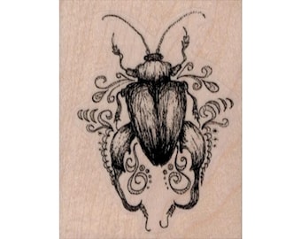 Fancy Scarab/Beetle RUBBER STAMP, Insect Stamp, Bug Stamp, Entomology Stamp, Beetle Stamp, Bug Stamp, Beetle Stamp, Scarab Stamp, Cockroach