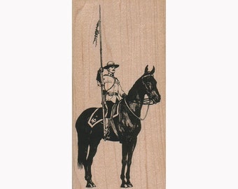 Mountie At Attention RUBBER STAMP, Horse Stamp, Mountie Stamp, Canadian Mountie Stamp, Mountie on Horse Stamp, Canada Stamp, Mountie