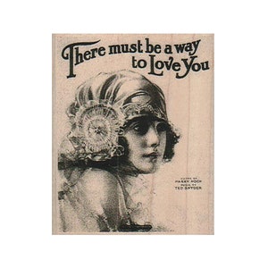 There Must Be A Way ATC Poster GUMMI STEMPEL, Paris Stempel, Viktorianische Dame Stempel, Filmplakat Stempel, Poster Stempel, 1930er Jahre Dame Stempel, Retro