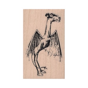 Jersey Devil RUBBER STAMP, Fantasy Stamp, Folklore Stamp, Devil Stamp, Leeds Devil, Dragon Stamp, Monster Stamp, Supernatural Stamp