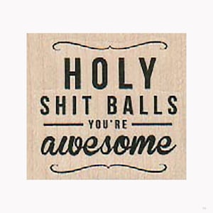 Holy Sh*t Balls You're Super STEMPEL, Lustig Stempel, Humorvoller Stempel, Holy Shit Balls Stempel, Spruch Stempel, Fluchen Stempel, Fluchen Stempel
